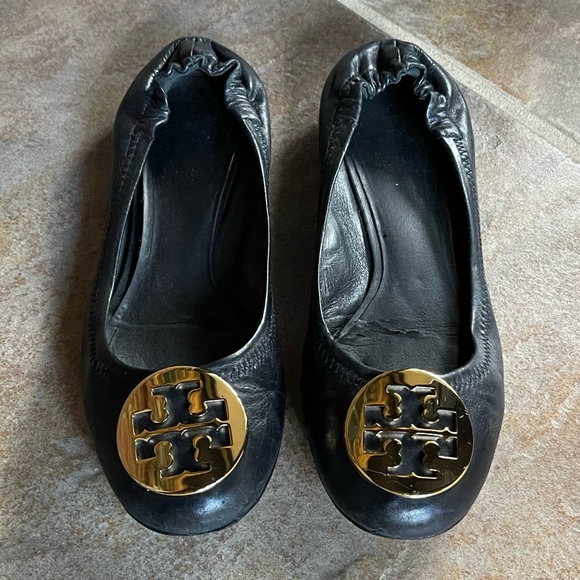 Tory Burch Black Reva Ballet Flats Size 7 - Picture 6 of 7